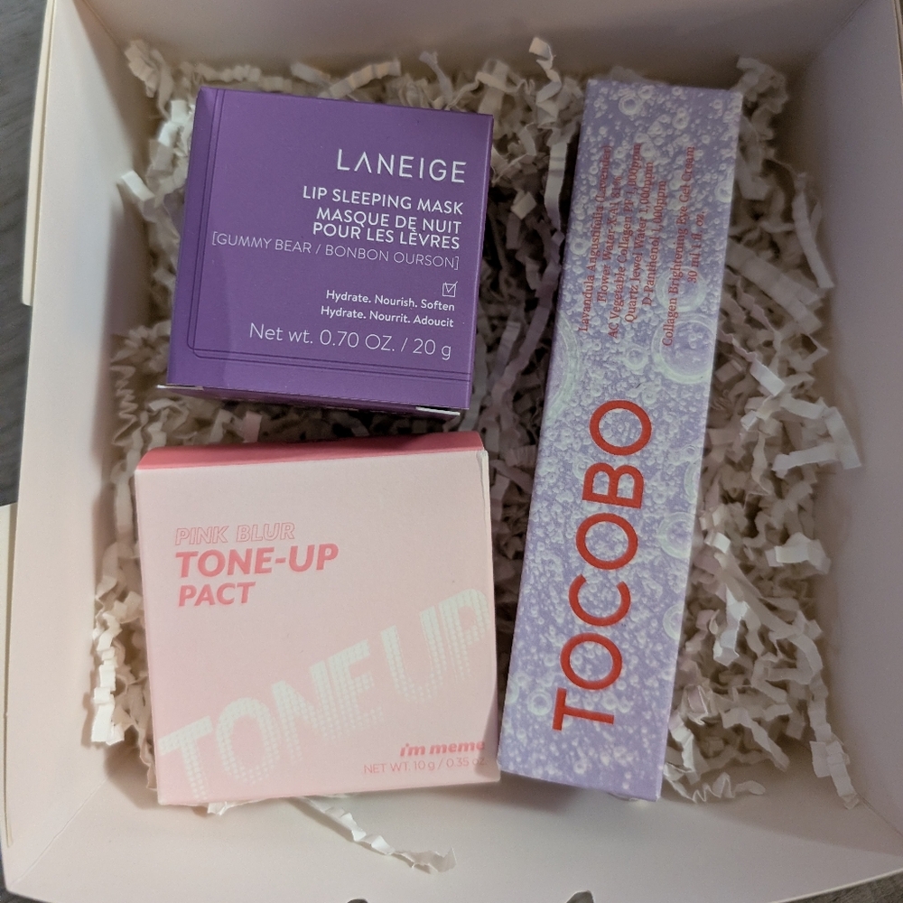 XMAS LIP CARE & EYE CARE & MAKEUP GIFT SET 🎅 Laneige, I'm Meme, Toboco